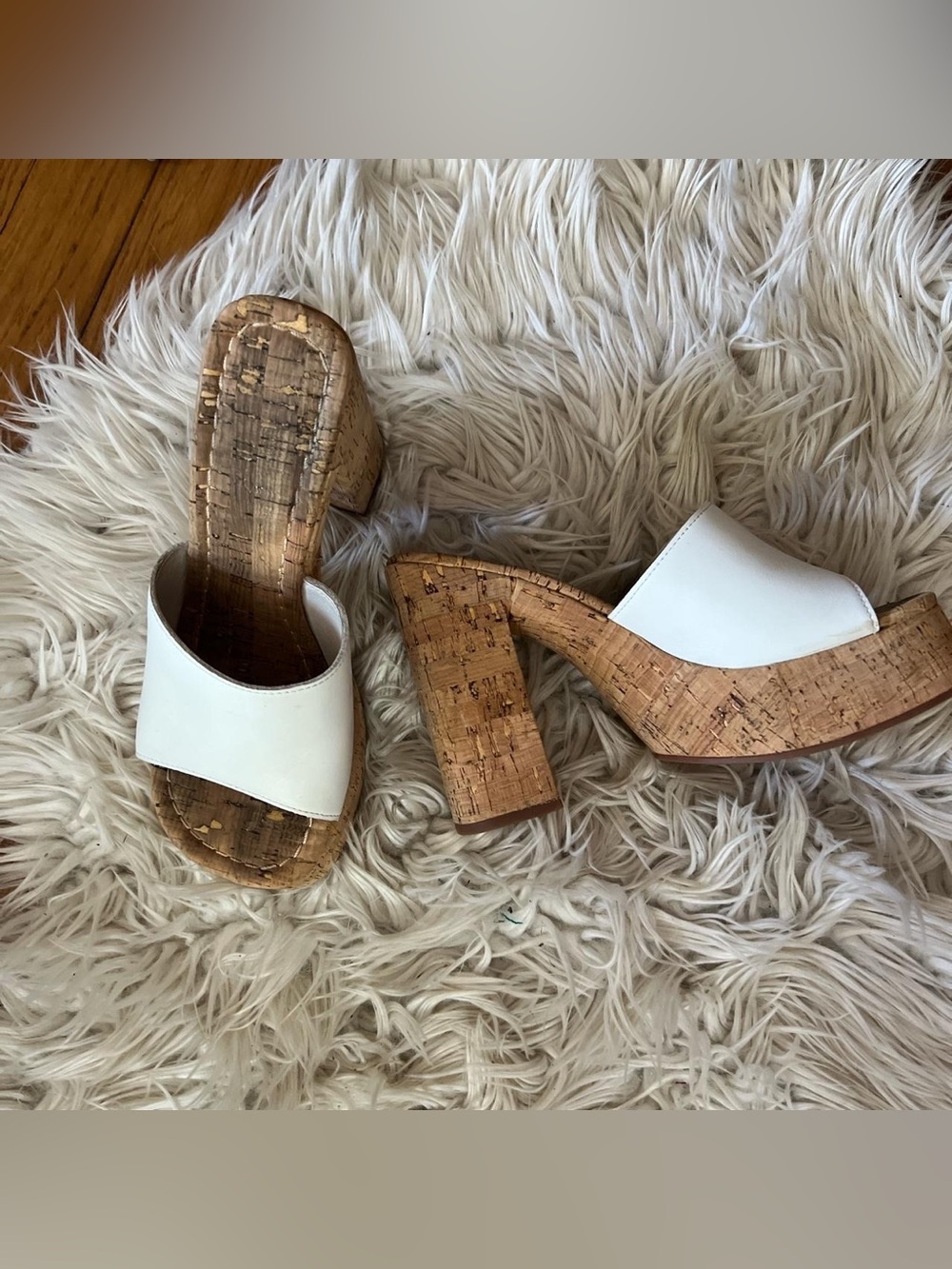 Roc cashew platform wedges in white size 38